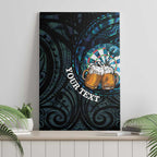 Personalized New Zealand Darts Beer Canvas Wall Art Paua Shell Aotearoa Maori Tattoo - Aussie Hoodie