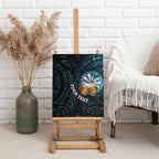 Personalized New Zealand Darts Beer Canvas Wall Art Paua Shell Aotearoa Maori Tattoo - Aussie Hoodie