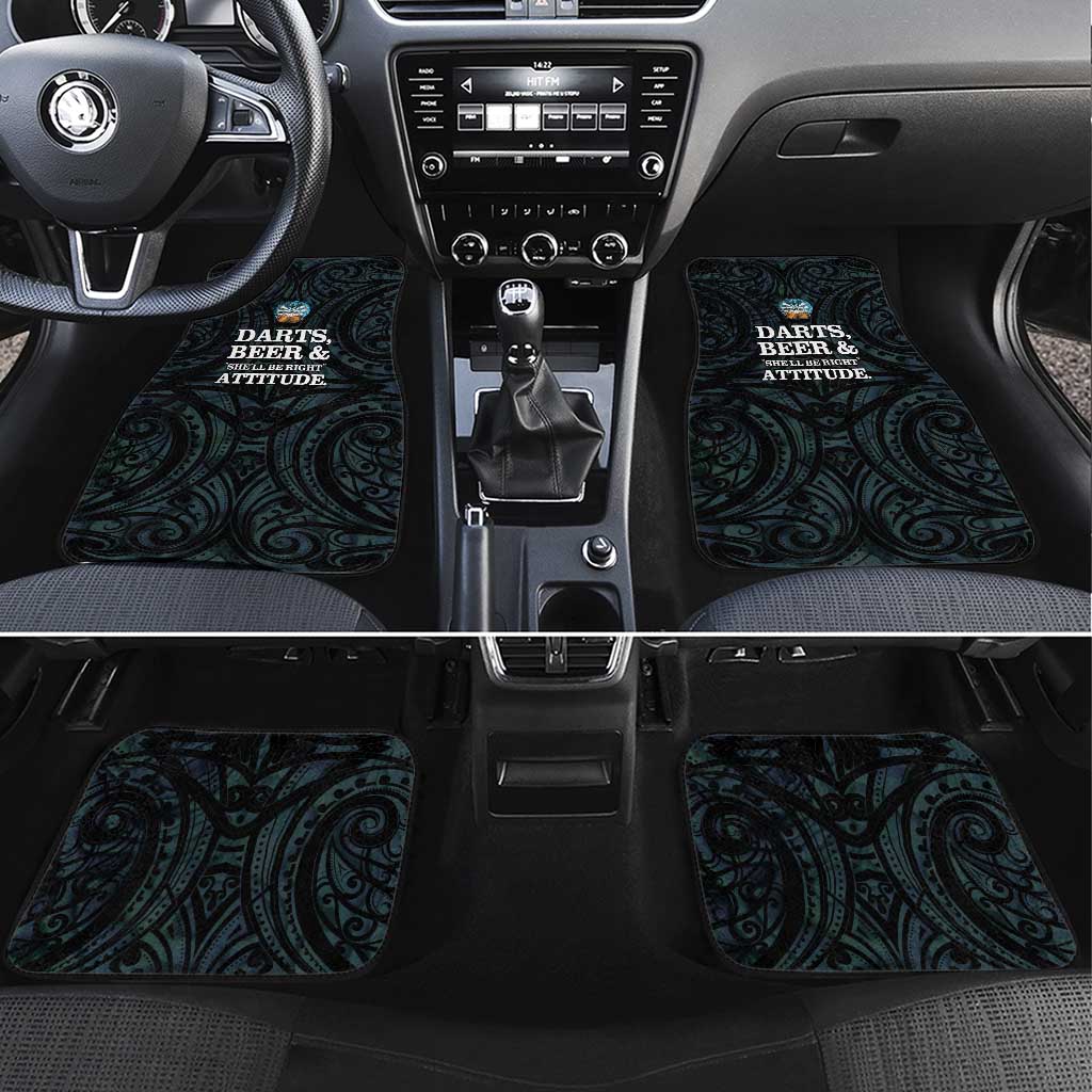 New Zealand Darts Beer Car Mats Paua Shell Aotearoa Maori Tattoo - Aussie Hoodie