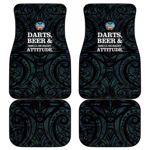 New Zealand Darts Beer Car Mats Paua Shell Aotearoa Maori Tattoo - Aussie Hoodie