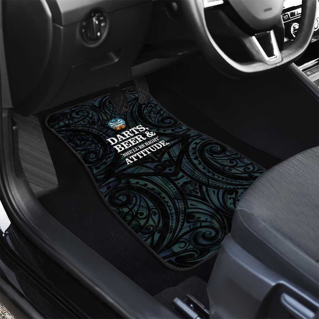 New Zealand Darts Beer Car Mats Paua Shell Aotearoa Maori Tattoo - Aussie Hoodie