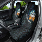 Personalized New Zealand Darts Beer Car Seat Cover Paua Shell Aotearoa Maori Tattoo - Aussie Hoodie