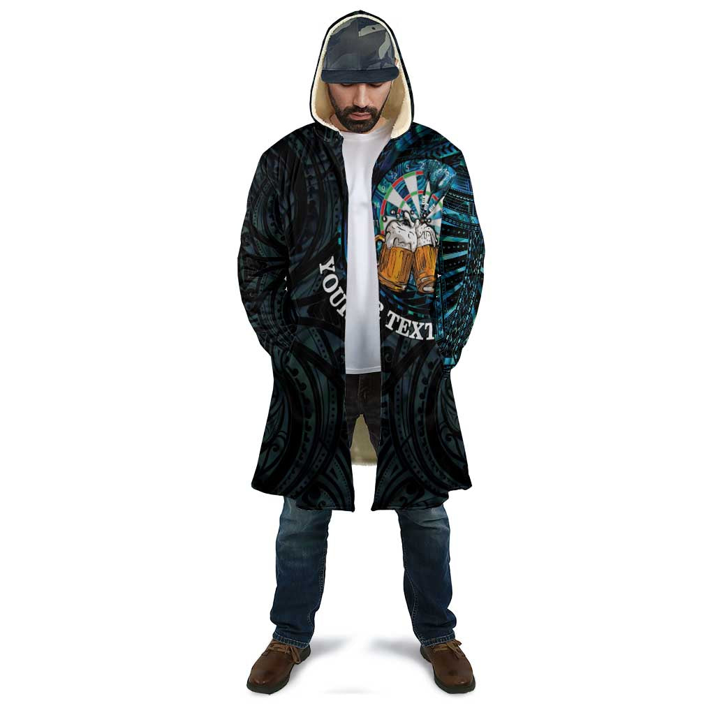 Personalized New Zealand Darts Beer Cloak Paua Shell Aotearoa Maori Tattoo - Aussie Hoodie