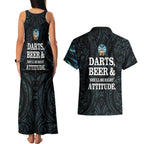 Personalized New Zealand Darts Beer Couples Matching Tank Maxi Dress and Hawaiian Shirt Paua Shell Aotearoa Maori Tattoo - Aussie Hoodie