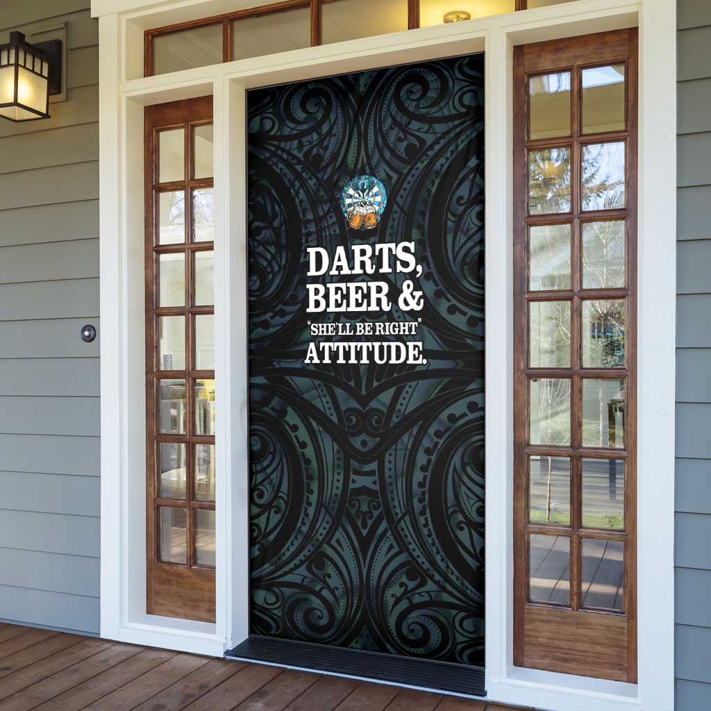 New Zealand Darts Beer Door Cover Paua Shell Aotearoa Maori Tattoo - Aussie Hoodie