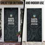 New Zealand Darts Beer Door Cover Paua Shell Aotearoa Maori Tattoo - Aussie Hoodie
