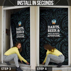 New Zealand Darts Beer Door Cover Paua Shell Aotearoa Maori Tattoo - Aussie Hoodie