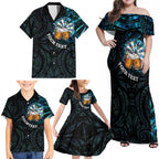 Personalized New Zealand Darts Beer Family Matching Off Shoulder Maxi Dress and Hawaiian Shirt Paua Shell Aotearoa Maori Tattoo - Aussie Hoodie