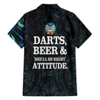Personalized New Zealand Darts Beer Family Matching Summer Maxi Dress and Hawaiian Shirt Paua Shell Aotearoa Maori Tattoo - Aussie Hoodie
