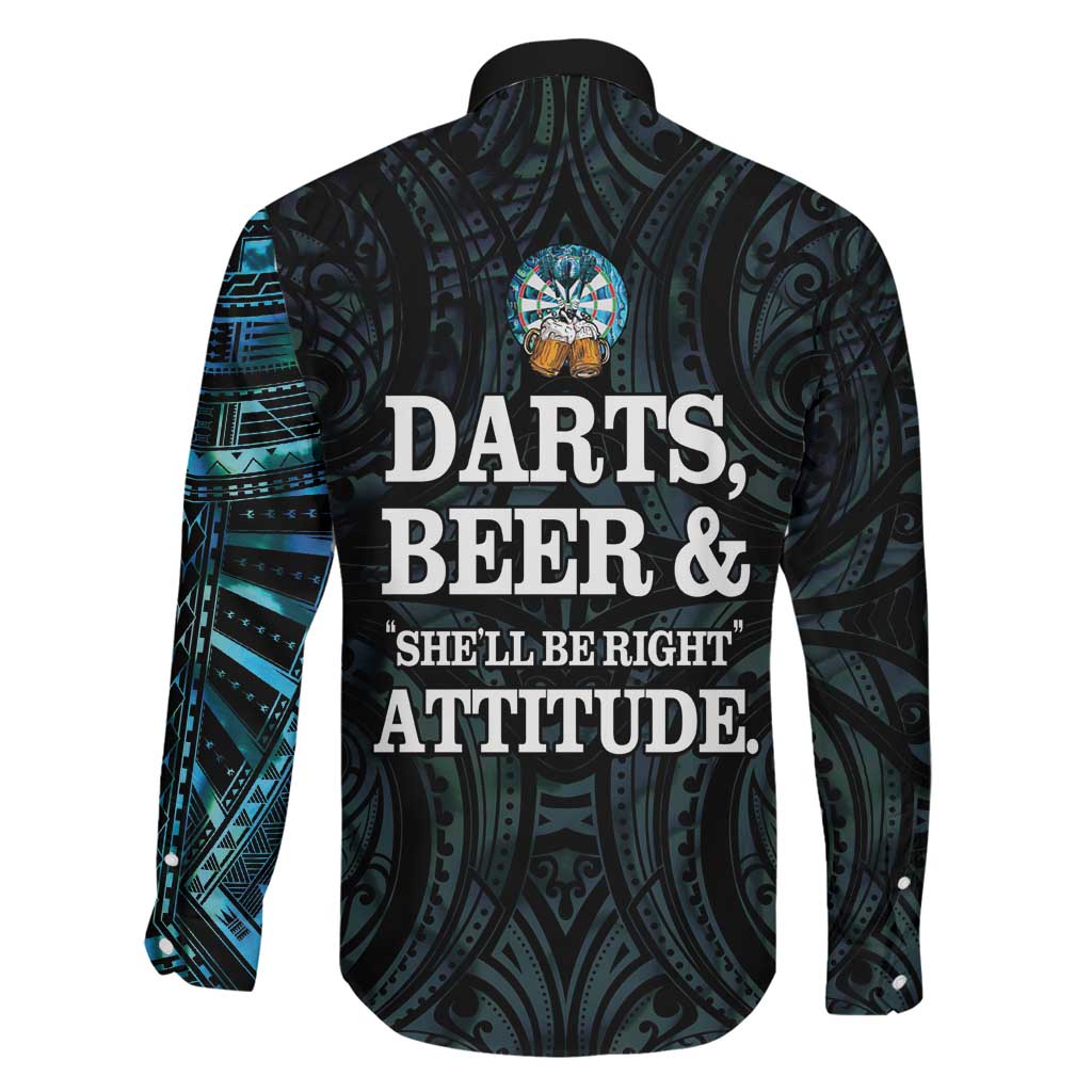 Personalized New Zealand Darts Beer Family Matching Summer Maxi Dress and Hawaiian Shirt Paua Shell Aotearoa Maori Tattoo - Aussie Hoodie