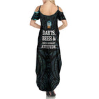 Personalized New Zealand Darts Beer Family Matching Summer Maxi Dress and Hawaiian Shirt Paua Shell Aotearoa Maori Tattoo - Aussie Hoodie