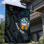 Personalized New Zealand Darts Beer Garden Flag Paua Shell Aotearoa Maori Tattoo - Aussie Hoodie