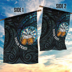 Personalized New Zealand Darts Beer Garden Flag Paua Shell Aotearoa Maori Tattoo - Aussie Hoodie