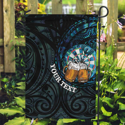 Personalized New Zealand Darts Beer Garden Flag Paua Shell Aotearoa Maori Tattoo - Aussie Hoodie