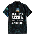 Personalized New Zealand Darts Beer Hawaiian Shirt Paua Shell Aotearoa Maori Tattoo - Aussie Hoodie