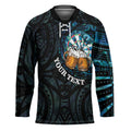Personalized New Zealand Darts Beer Hockey Jersey Paua Shell Aotearoa Maori Tattoo - Aussie Hoodie