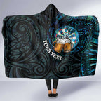 Personalized New Zealand Darts Beer Hooded Blanket Paua Shell Aotearoa Maori Tattoo - Aussie Hoodie