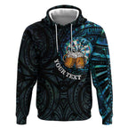 Personalized New Zealand Darts Beer Hoodie Paua Shell Aotearoa Maori Tattoo - Aussie Hoodie
