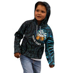 Personalized New Zealand Darts Beer Kid Hoodie Paua Shell Aotearoa Maori Tattoo - Aussie Hoodie