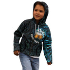 Personalized New Zealand Darts Beer Kid Hoodie Paua Shell Aotearoa Maori Tattoo - Aussie Hoodie