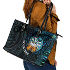 Personalized New Zealand Darts Beer Leather Tote Bag Paua Shell Aotearoa Maori Tattoo - Aussie Hoodie