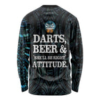 Personalized New Zealand Darts Beer Long Sleeve Shirt Paua Shell Aotearoa Maori Tattoo - Aussie Hoodie