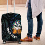 Personalized New Zealand Darts Beer Luggage Cover Paua Shell Aotearoa Maori Tattoo - Aussie Hoodie