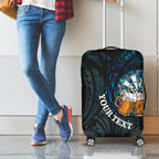 Personalized New Zealand Darts Beer Luggage Cover Paua Shell Aotearoa Maori Tattoo - Aussie Hoodie