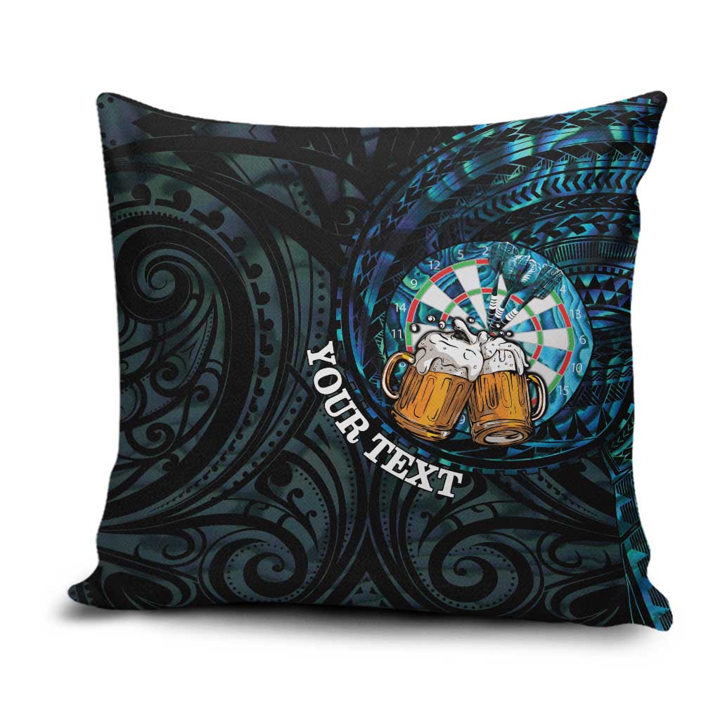 Personalized New Zealand Darts Beer Pillow Cover Paua Shell Aotearoa Maori Tattoo - Aussie Hoodie