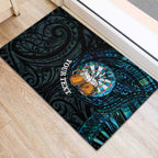 Personalized New Zealand Darts Beer Rubber Doormat Paua Shell Aotearoa Maori Tattoo - Aussie Hoodie