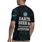 Personalized New Zealand Darts Beer Rugby Jersey Paua Shell Aotearoa Maori Tattoo - Aussie Hoodie