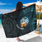Personalized New Zealand Darts Beer Sarong Paua Shell Aotearoa Maori Tattoo - Aussie Hoodie