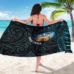 Personalized New Zealand Darts Beer Sarong Paua Shell Aotearoa Maori Tattoo - Aussie Hoodie