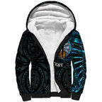 Personalized New Zealand Darts Beer Sherpa Hoodie Paua Shell Aotearoa Maori Tattoo - Aussie Hoodie