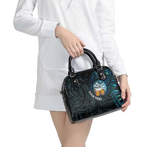 Personalized New Zealand Darts Beer Shoulder Handbag Paua Shell Aotearoa Maori Tattoo - Aussie Hoodie