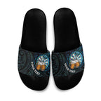 Personalized New Zealand Darts Beer Slide Sandals Paua Shell Aotearoa Maori Tattoo - Aussie Hoodie