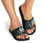 Personalized New Zealand Darts Beer Slide Sandals Paua Shell Aotearoa Maori Tattoo - Aussie Hoodie
