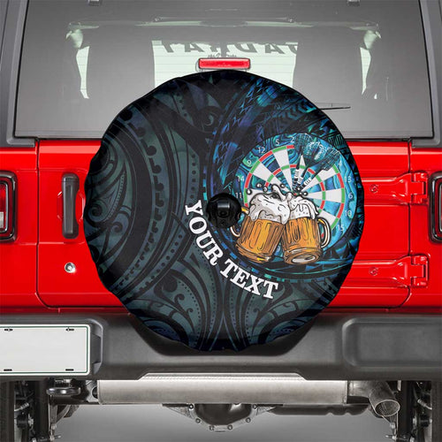 Personalized New Zealand Darts Beer Spare Tire Cover Paua Shell Aotearoa Maori Tattoo - Aussie Hoodie