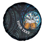 Personalized New Zealand Darts Beer Spare Tire Cover Paua Shell Aotearoa Maori Tattoo - Aussie Hoodie