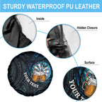 Personalized New Zealand Darts Beer Spare Tire Cover Paua Shell Aotearoa Maori Tattoo - Aussie Hoodie