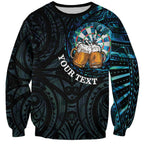 Personalized New Zealand Darts Beer Sweatshirt Paua Shell Aotearoa Maori Tattoo - Aussie Hoodie