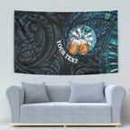 Personalized New Zealand Darts Beer Tapestry Paua Shell Aotearoa Maori Tattoo - Aussie Hoodie