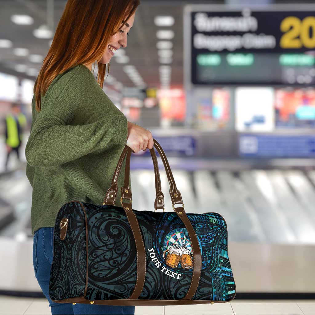 Personalized New Zealand Darts Beer Travel Bag Paua Shell Aotearoa Maori Tattoo - Aussie Hoodie