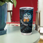 Personalized New Zealand Darts Beer Tumbler Cup Paua Shell Aotearoa Maori Tattoo - Aussie Hoodie
