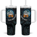Personalized New Zealand Darts Beer Tumbler With Handle Paua Shell Aotearoa Maori Tattoo - Aussie Hoodie