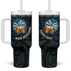 Personalized New Zealand Darts Beer Tumbler With Handle Paua Shell Aotearoa Maori Tattoo - Aussie Hoodie