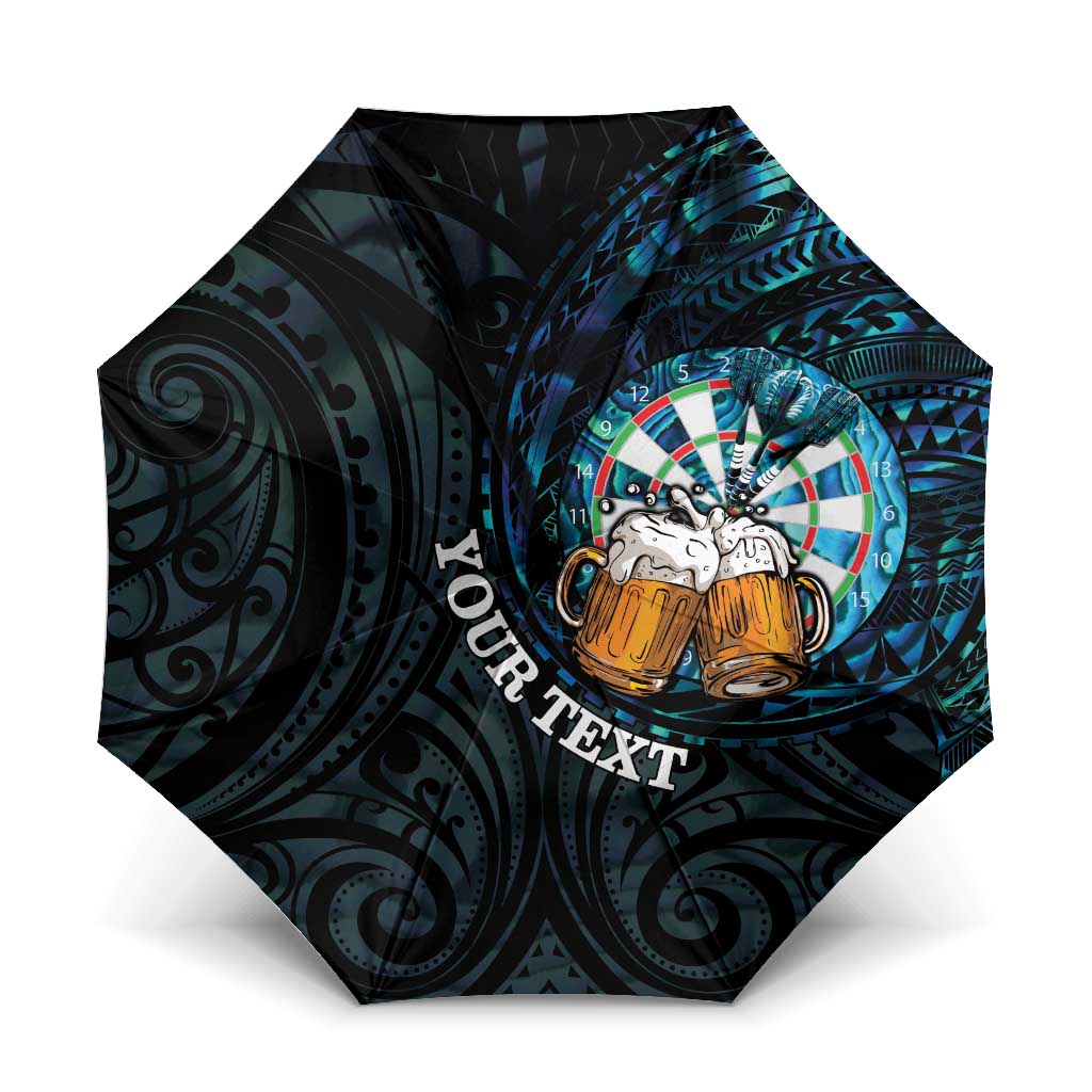 Personalized New Zealand Darts Beer Umbrella Paua Shell Aotearoa Maori Tattoo - Aussie Hoodie