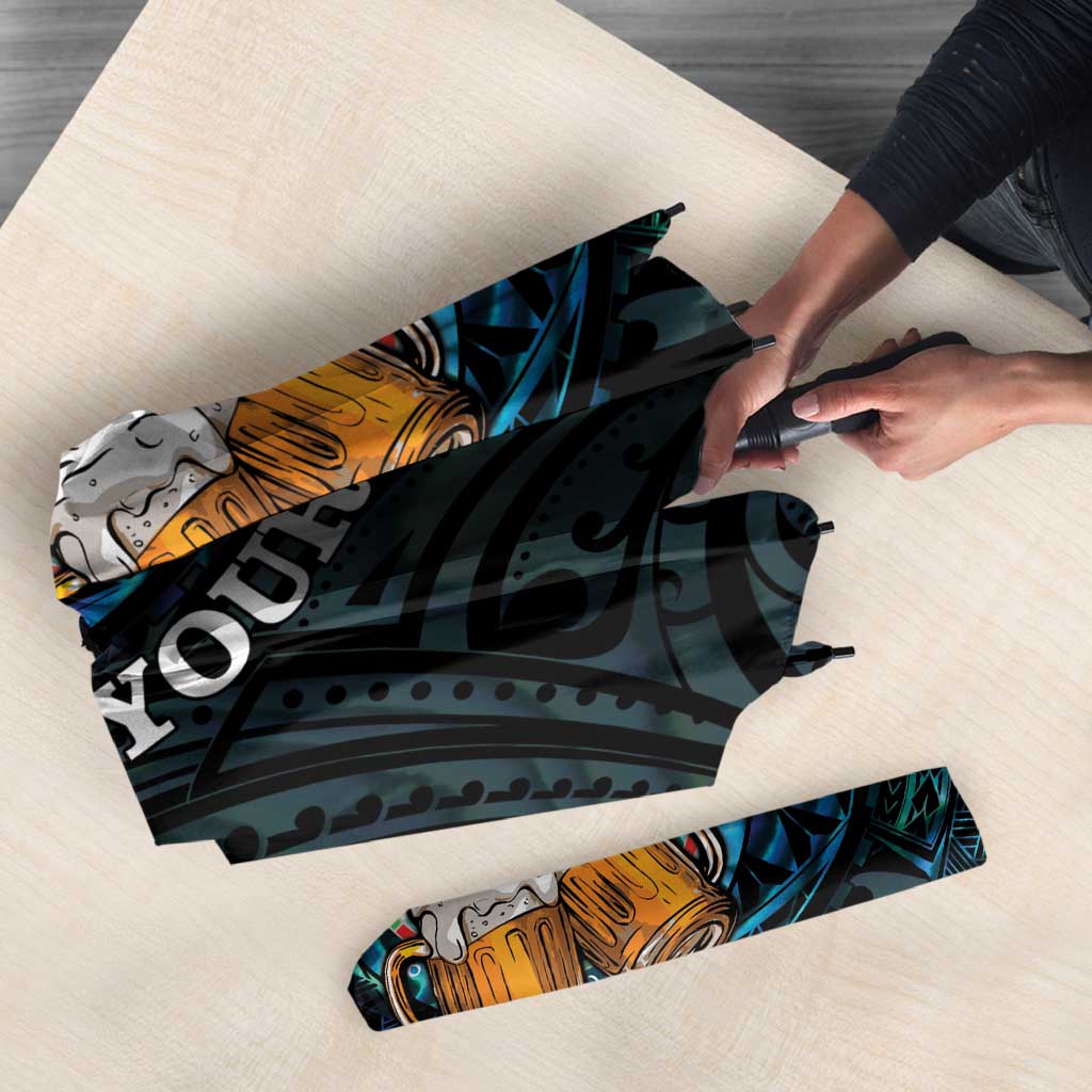 Personalized New Zealand Darts Beer Umbrella Paua Shell Aotearoa Maori Tattoo - Aussie Hoodie