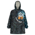 Personalized New Zealand Darts Beer Wearable Blanket Hoodie Paua Shell Aotearoa Maori Tattoo - Aussie Hoodie