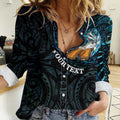 Personalized New Zealand Darts Beer Women Casual Shirt Paua Shell Aotearoa Maori Tattoo - Aussie Hoodie